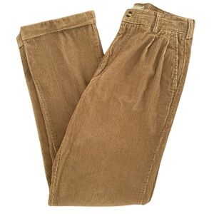 Scandia Woods Corduroy Pants - Men's Size 30L Mink Brown Pleated Straight Leg
